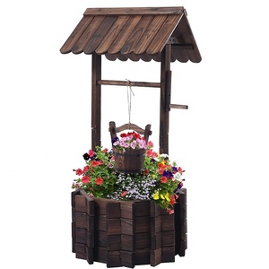 Nâu phong cách mộc mạc Patio vườn trang trí mong muốn Wells bền gỗ linh sam có nhu cầu tốt trồng với treo xô - Product Image 2