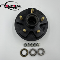Moyeu de roue de remorque pour pièces d'essieux de remorque RV/bateau 5 trous Kits de tambour de frein de cercle d'indexation de 4.5 pouces pour 2000 Lbs