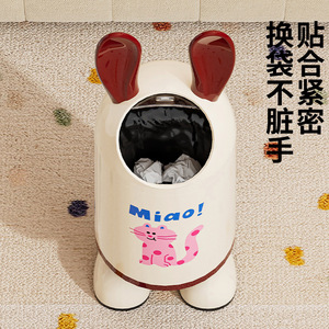 Poubelle cylindrique avec couvercle coulissant et roulettes pour salon, salle de bain, usage intérieur - Product Image 3