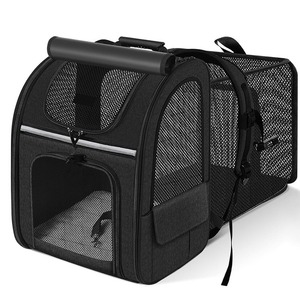 Expandable Foldable <b>Cat</b> <b>Backpack</b> - Breathable Dual-Shoulder Carrier for Pets - Product Image 4