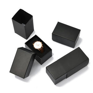 Custom Logo High Quality <b>Black</b> Paper Jewelry Packaging <b>Box</b> Gift <b>Box</b> for Bracelet Necklace Ring Earrings Watches - Product Image 1