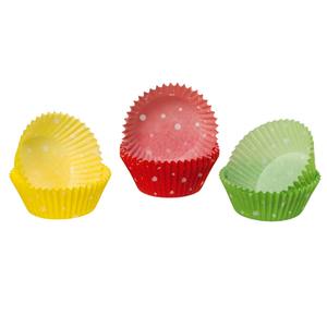 Juego de 100 moldes de papel para hornear con diseño de lunares, 7x3 cm - Product Image 1