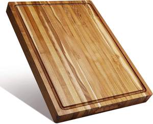 Tabla de Cortar Queso de Teca Orgánica Estilo Ecológico Personalizada al por Mayor, Superficie Aceitada, Apta para Lavavajillas, Multifuncional, para Cortar Pizza - Product Image 1