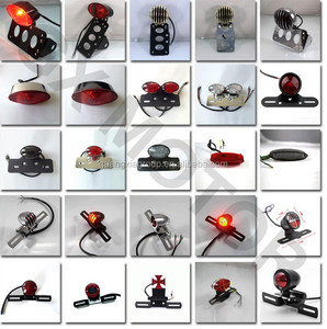 GXKSAT E-marked <span class=keywords><strong>Moto</strong></span> LED Feu arrière ABS <span class=keywords><strong>Plaque</strong></span> d'<span class=keywords><strong>immatriculation</strong></span> Rouge Noir Transparent - Product Image 6
