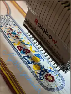 Вышивальная компьютерная вышивальная машина с длинным дизайном для ткани