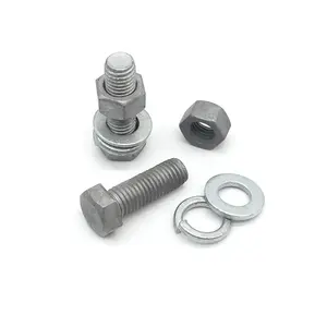 China Hot Dipped Galvanized Bolt Nut And Washer Manufacturers HDG Fasteners Hex Bolts Nuts Washers Assortment Kit Manufacturing