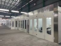 Cabine de peinture industrielle pour voitures, débit d'air 24000m3h, chauffage diesel, 3 portes en tôle, CE ISO, taille personnalisable