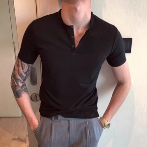 Camiseta deportiva de verano para hombre, estilo chino, sin mangas, cuello redondo, con cuentas, estilo vintage, transpirable, para fitness - Product Image 2
