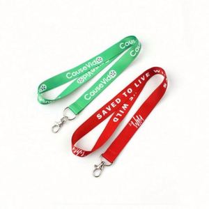 Correas de Lanyard Cortas de Satén y Nailon para Llaveros con Mosquetón, Impresión de Logotipo Personalizado, en Promoción - Product Image 4