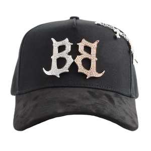 Cappelli da baseball vintage personalizzati originali <span class=keywords><strong>Inferno</strong></span> in oro rosa 24K con visiera curva e NFC, modello Barbas - Product Image 1