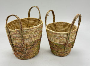 Panier de rangement fait main en jonc de mer avec corde tissée panier de rangement pour jardin de maison jardinière - Product Image 4