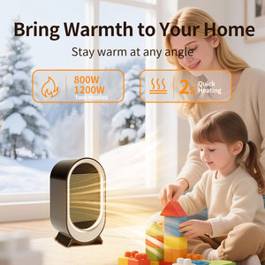 Calentador Eléctrico Portátil de Cerámica PTC, Calentador de Espacio Independiente de Sobremesa, Calentamiento Rápido 800W 1200W para Hogar y Oficina - Product Image 1