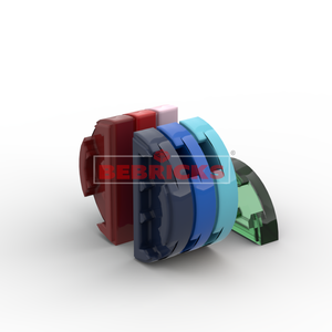 BEBRICKS Building Parts Series 1748 Tile Round 1x2 Half Building <strong>blocks</strong> part DIY Create Toy <strong>bricks</strong> set part for kids - Product Image 6