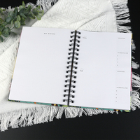 Cuaderno de tapa dura A5 de lujo de diseño personalizado de alta calidad y planificador semanal diario impresión personalizada
