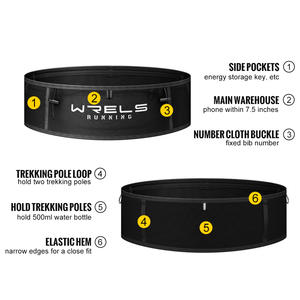 Ceinture de sport de haute qualité de la marque WRELS, ceinture de sport élastique réglable, sac de taille de sport tendance, ceinture de course à pied pour marathon, sacs de taille - Product Image 2