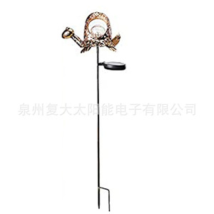 Lampe solaire LED en forme de tortue pour jardin, décoration en fer forgé, résistante à l'eau, portable, pour extérieur - Product Image 5
