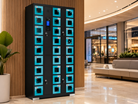 Casier de recharge intelligent à 20 compartiments pour téléphones portables, avec codage automatique, pour centres commerciaux, aéroports, gymnases et bureaux