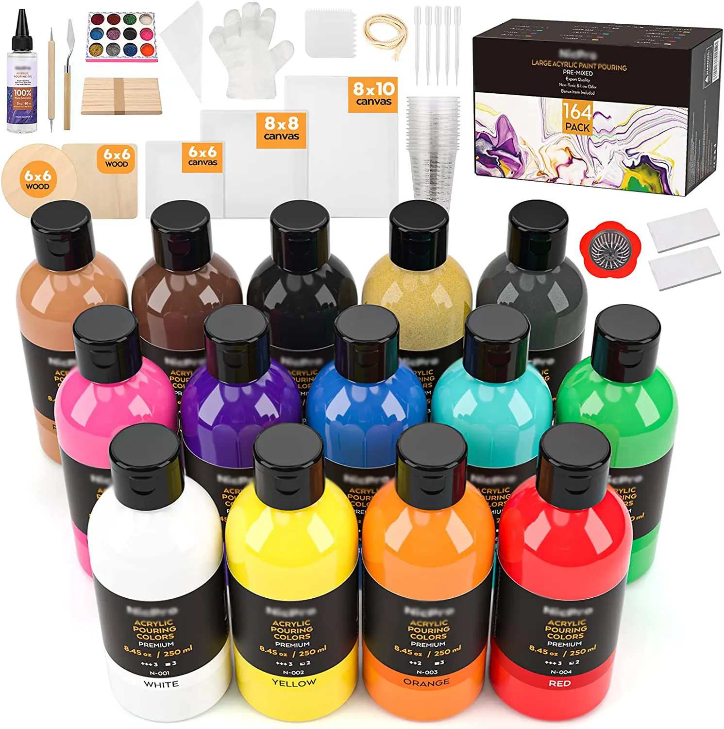 8.45Oz 250Ml Professionele Acrylverf Gietgereedschap Kit Niet Giftig Acryl Gietverf