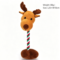 Lot de jouets de Noël pour animaux de compagnie en gros – Jouets couineurs, peluches froissées et durables pour petits chiens et chats – Cadeau de vacances, jouet de dentition pour chiots