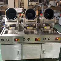 Robot de Cuisson Automatique Électrique et à Gaz pour Wok, Machine à Cuire le Riz à Cylindre Rotatif pour Cuisine de Restaurant, Robot de Transformation Alimentaire