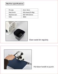 เครื่องเจาะกระดาษแบบตั้งโต๊ะ Chengyue CYT-30 รุ่นมีรูมากขึ้น สำหรับใช้ในสำนักงาน ขนาด 250*120*400 มม. - Product Image 3