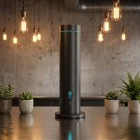 Diffuseur d'arômes sans eau à brume froide en alliage d'aluminium professionnel haut de gamme 120 ml avec écran LCD et lumière d'ambiance pour centre de spa