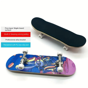 Mini Skateboard Professionnel 28mm en Bois avec Roues à Roulements Double Rocker pour Adolescents - Product Image 6