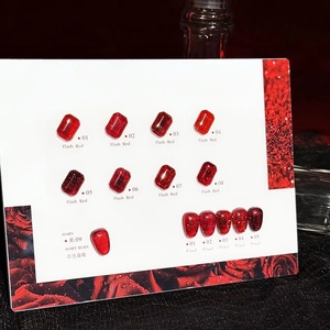 Ensemble de <span class=keywords><strong>vernis</strong></span> à ongles en gel à paillettes scintillantes, rouge brillant, coloré, <span class=keywords><strong>semi</strong></span>-<span class=keywords><strong>permanent</strong></span>, à retirer par trempage, <span class=keywords><strong>vernis</strong></span> à ongles en gel UV LED - Product Image 3