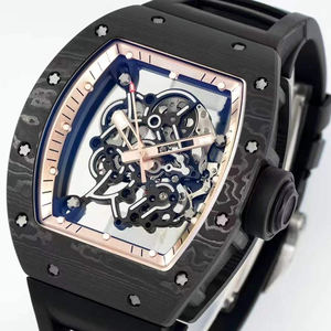 Reloj <span class=keywords><strong>de</strong></span> Pulsera <span class=keywords><strong>de</strong></span> Fibra <span class=keywords><strong>de</strong></span> Carbono Negra <span class=keywords><strong>de</strong></span> Moda 2026, Cristal <span class=keywords><strong>de</strong></span> Zafiro, Mecanismo Visible Delicado, Correa <span class=keywords><strong>de</strong></span> Goma Duradera - Product Image 2