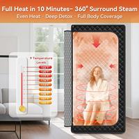 Tente de sauna pliable de style américain, design rond, dôme de sauna compact, portable, infrarouge, relaxation, spa