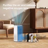 Purificateur d'air HEPA H13 puissant 200-230m³/h CADR, filtration 3-en-1, élimination de 99,97 % des particules, contrôle via application WiFi, 110-240V, portable