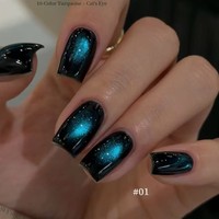 Nouvel ensemble de vernis gel UV œil de chat vert turquoise 10 couleurs - Végan, non toxique, longue tenue pour salon professionnel et nail art DIY