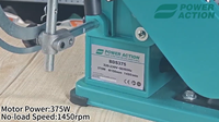 Ponceuse à bande et à disque Power Action BDS375 375W, disque de 150 mm, machine à poncer de table pour le bois, le métal, le polissage et le meulage