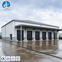 Structure en acier préfabriquée pour entrepôt frigorifique, plan de charpente sectionnelle avec système d'isolation, prix direct usine