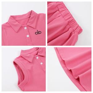 Kerui nuovo stile donna ragazza abbigliamento personalizzato in cotone 10% poliestere POLO per bambini Set estivo alla moda per ragazze - Product Image 4