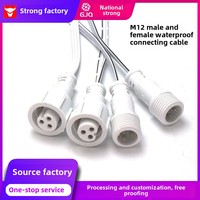 Mini Connecteurs Ronds Extérieurs pour Éclairage LED 2 ou 3 Cœurs, Boîtier PVC Étanche IP68, Contact Cuivre Mâle 0.3A 0.5A