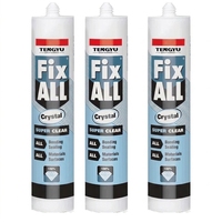 Scellant hybride polymère MS transparent Fix All Crystal Clear 600 ml, imperméable, élastique, résistant aux UV, modifié au silane