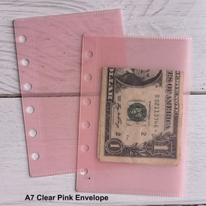 Pochette de classement personnalisable et flexible à 6 trous pour enveloppes de trésorerie, en PP dépoli, format A6 A7, sans fermeture éclair - Product Image 2