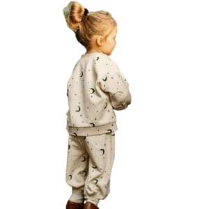 Los más populares impresos personalizados para niños 2 piezas Loungewear niños otoño 3-5 años conjuntos de ropa para niñas pequeñas - Product Image 2