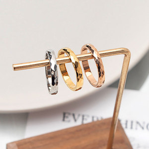 Anillo de Boda de Acero Inoxidable 316L Chapado en Oro Fino de 14k y 18k Que No Se Deslustra, para Hombre y Mujer - Product Image 5