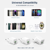 Los mejores fabricantes UK EU 20W GaN Adaptadores de cargador con dispositivos universales Carga rápida Tipo C 20W PD Cargador para cargador Apple