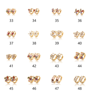 IPMIN Orecchini da Donna con Zirconia Placcati in Oro 22 Carati <span class=keywords><strong>Moda</strong></span> 2020 Earrubfs - Product Image 2