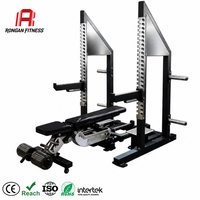 Rak Squat Bench Press Multifungsi Komersial OEM ODM, Peralatan Latihan Kekuatan Tubuh Baja Tugas Berat untuk Kebugaran Gym