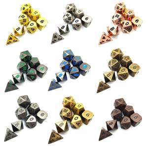 Juego de dados geométricos de aleación de zinc, galvanizados y pintados, de múltiples caras, para juegos de mesa - Product Image 6