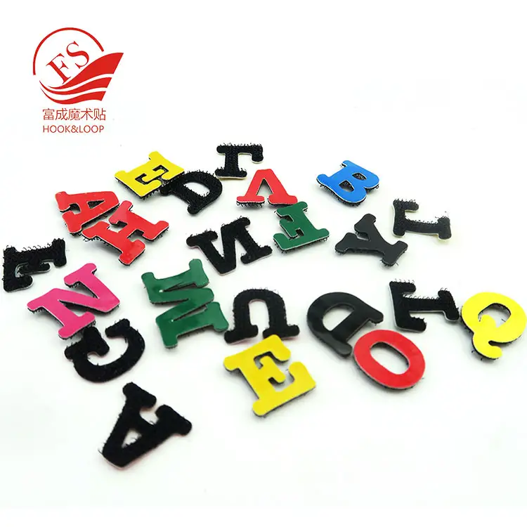 Nylon and PVC Adhesive Hook and Loop Letters Custom Size for School Uniforms Shoes Clothes Bags