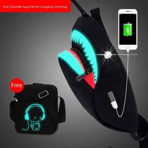 Sac à bandoulière en tissu Oxford pour hommes, sacs de messager et de poitrine multifonctionnels et étanches <span class=keywords><strong>avec</strong></span> logo personnalisé - Product Image 5