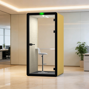 Geluidsdichte kapselruimte, op maat gemaakte akoestische stille kantoorcabine met bank en bureau voor kantoor - Product Image 2
