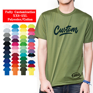 High Quality Wholesale 100% <b>Polyester</b> <b>Tshirts</b> Hand Feel Sublimation T Shirts Plain Custom Printing White Blank T-Shirt - Product Image 1