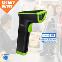 Lector de Códigos de Barras USB de Alta Calidad, Escáner de Códigos de Barras Láser 1D Portátil para Punto de Venta, para Inventario de Tiendas de Ropa
