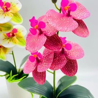 Tanaman Anggrek Buatan PVC Lembut 3D Dekorasi Rumah Mewah Modern Bunga dalam Pot Ramah Lingkungan Tahan Lama Hari Valentine Tahun Baru BARU